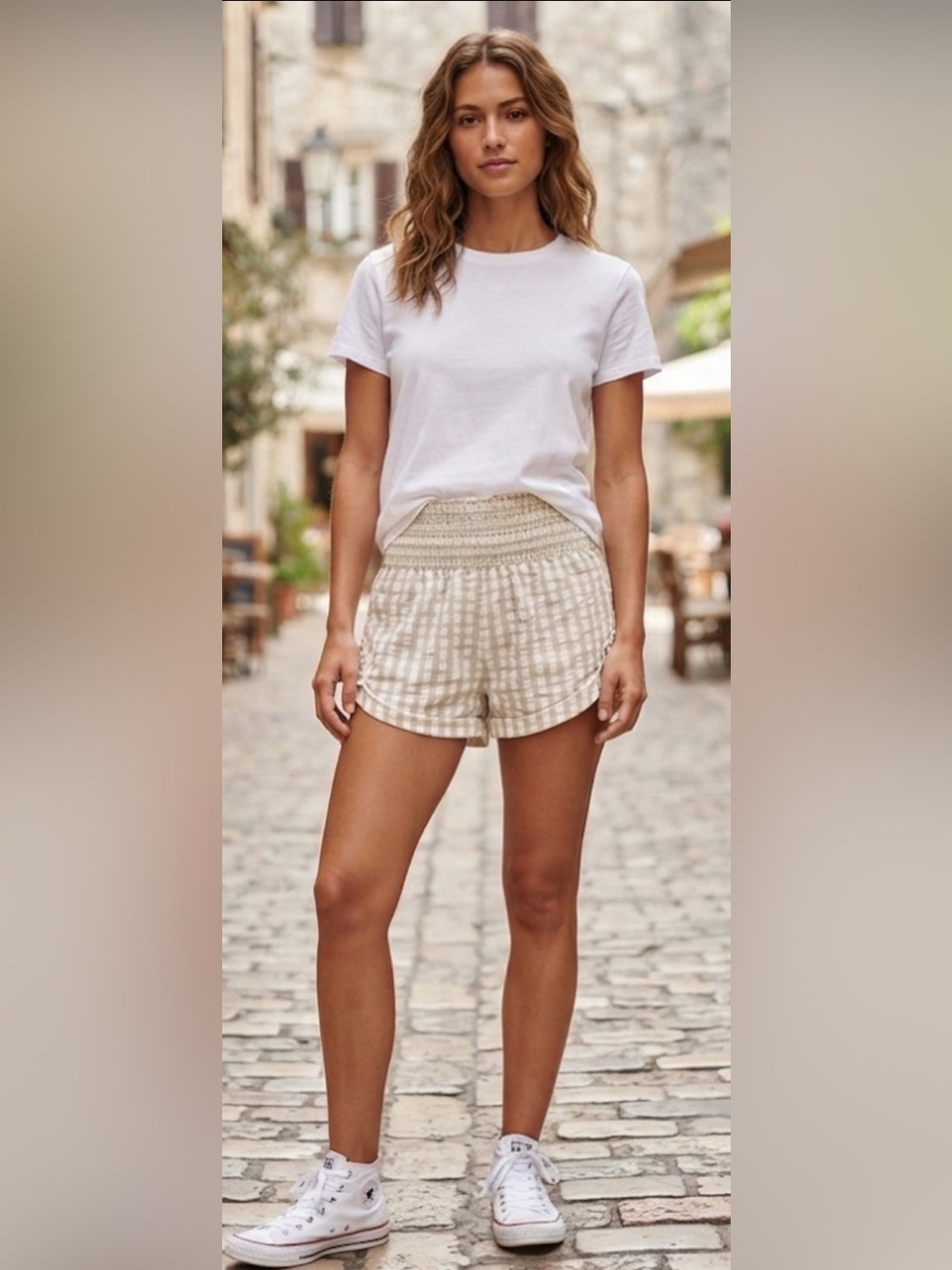 Rewash Women's High Waist Shorts(Waist 26”Length 14”)